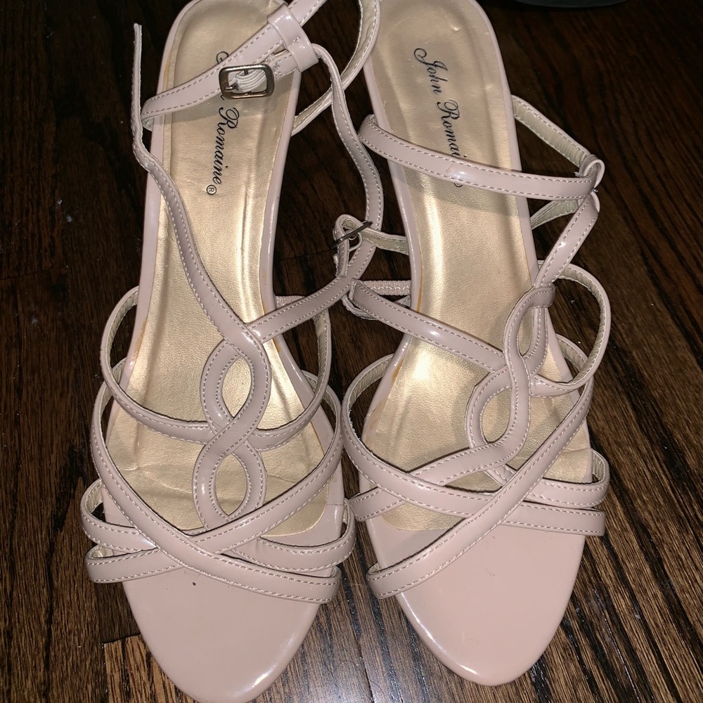 Strappy Nude 1.5 inch Heels